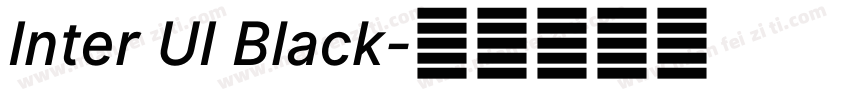 Inter UI Black字体转换